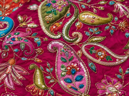 Pink Embroidered Corset Blouse